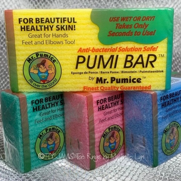 PUMICE BAR Qty 2 Mr. Pumice Foot Scrubbie Feet Exfoliating Smoothing Sponge Bar - Picture 1 of 1